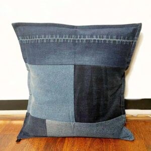 Dark Blue Denim Cushion Cover