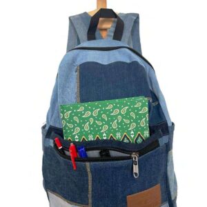 Patchwork Denim Backpack