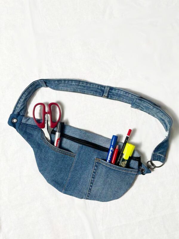 Light Blue Denim Fanny Pack