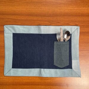 Denim Table Mats With Pocket