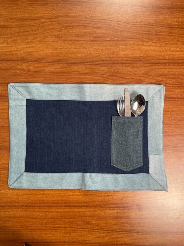 Denim Table Mats With Pocket